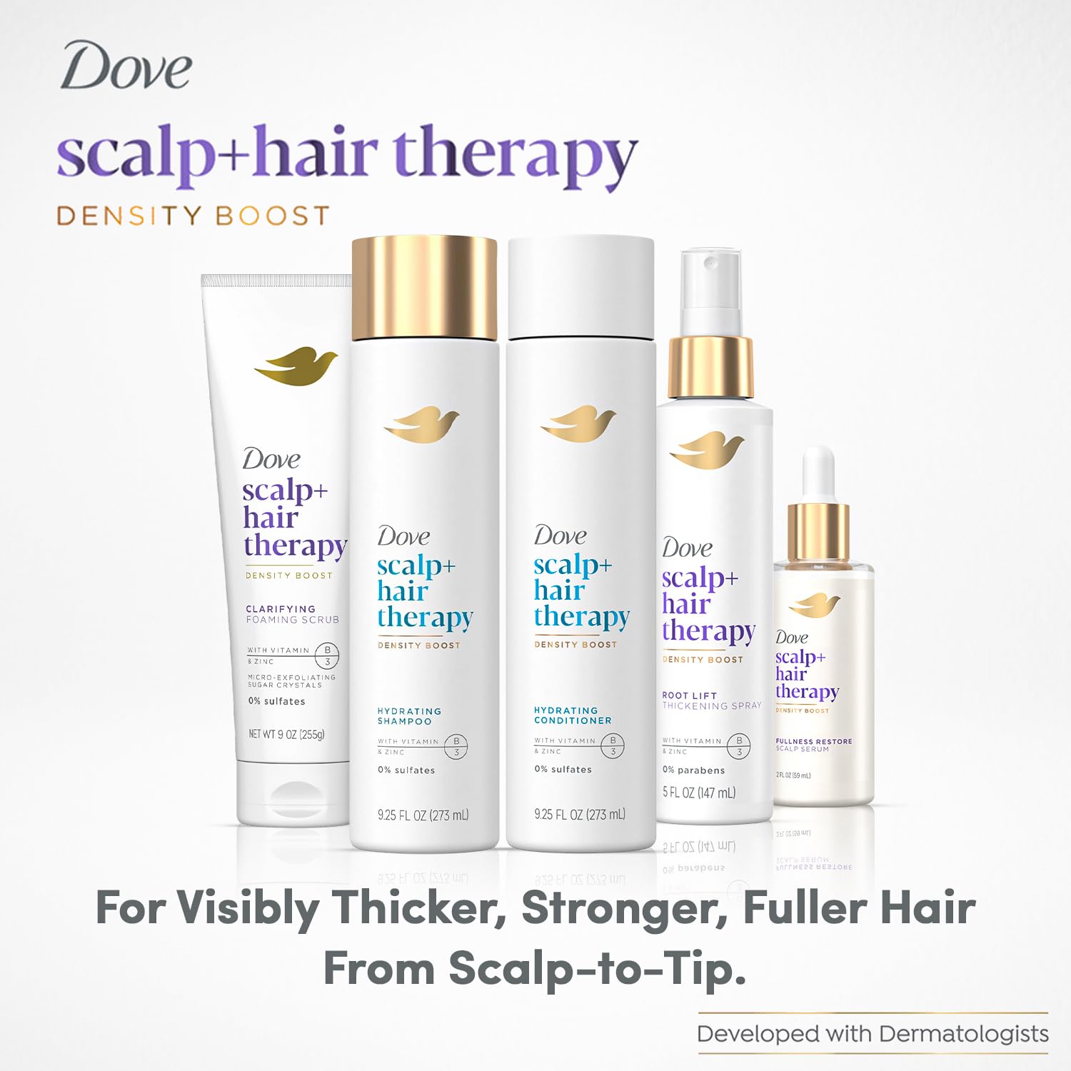 Amazon.com : Dove Scalp + Hair Therapy Bundle – Clarifying Foaming